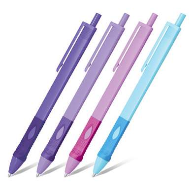 Ручка шариковая автоматическая эргономичная с грипом STAFF "Profit 500 PASTEL COLOR", СИНЯЯ, узел 0,7 мм, линия письма 0,35 мм, 144492 (арт. 144492)