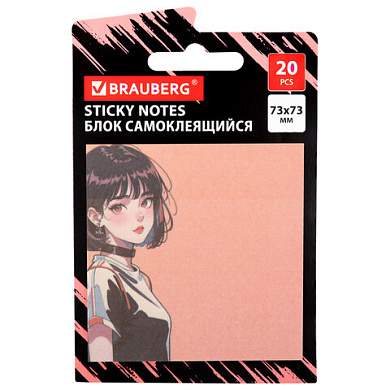 Блок самоклеящийся (стикеры) BRAUBERG ANIME, 73х73 мм, 20 листов, 116708 (арт. 116708)