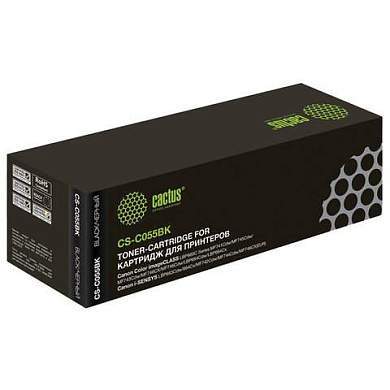 Картридж лазерный CACTUS (CS-C055BK) для Canon LBP663Cdw/664Cx/MF746Cx/742Cd, черный, ресурс 2300 страниц (арт. 364050)