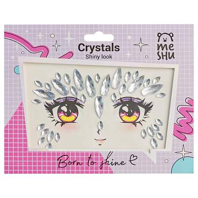 Наклейки-стразы MESHU "Shiny look", 17,5*14,5см, инд. уп., европодвес (арт. 356166)