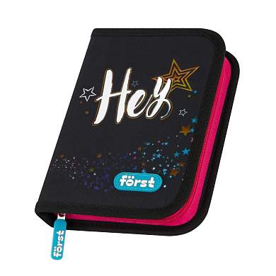 Пенал 1 отделение, 200*140*40 Först "Hey!", дополнительная откидная секция, полиэстер (арт. 379578)