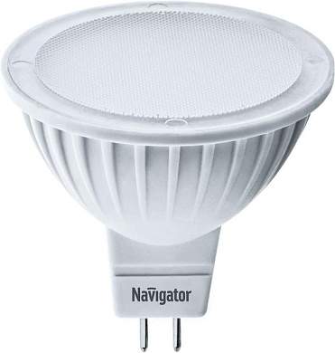 Navigator MR16 GU5.3 220V 7W(560lm) 4000K 4K матов. 50x50 пластик NLL-MR16-7-230-4K-GU5.3(20!) 94245 (арт. 476638)