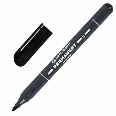 Маркер перманентный CENTROPEN 2836, ЧЕРНЫЙ, круглый наконечник, 2 мм, 6 2836 0012 (арт. 152022)