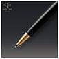 Ручка шариковая Parker "Sonnet Black Lacquer GT" черная, 1,0мм, поворот., подарочная упаковка (арт. 240069)