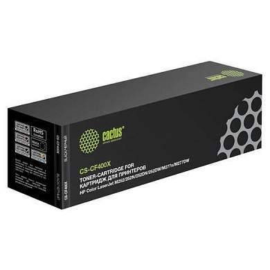Картридж лазерный CACTUS (CS-CF400X) для HP LaserJet Pro M277n/dw/M252n/dw, черный, ресурс 2800 стр. (арт. 362278)