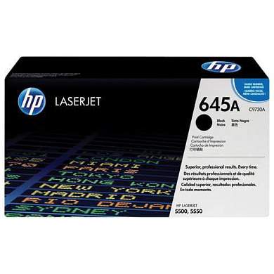 Картридж лазерный HP (C9730A) Color LaserJet 5500/5550, №645A, черный, оригинальный, ресурс 13000 страниц (арт. 361215)