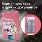 Обложка для паспорта натуральная кожа флоттер, принт "Девушка", цвет пудрово-розовый, BRAUBERG, 238868 (арт. 238868)