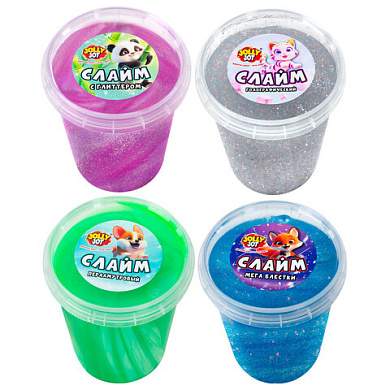 Слайм МИКС, 500 г, АССОРТИ, 4 вида, JOLLY JOT (ДЖОЛЛИ ДЖОТ), 667323 (арт. 667323)