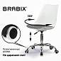 Кресло стул BRABIX "Eames MG-310 CH", хром, пластик белый, ткань серая, 532924 (арт. 532924)
