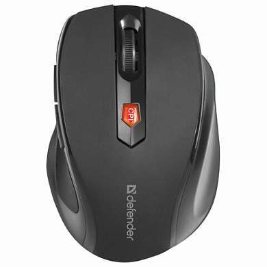 Мышь беспроводная DEFENDER Ultra MM-315, USB, 5 кнопок + 1 колесо-кнопка, оптическая, черная, 52315 (арт. 513324)