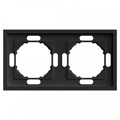 Stekker ЭМИЛИ рамка СУ 2мест. (PC), черный уголь, soft touch PFR00-5002-05 49859 (арт. 907408)