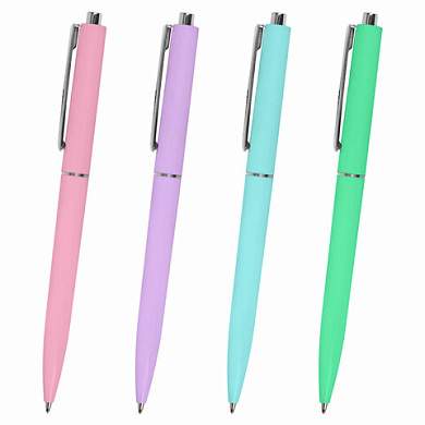 Ручка шариковая автоматическая BRAUBERG X17 PASTEL, СИНЯЯ, стандартный узел 0,7 мм, линия письма 0,5 мм, 144155 (арт. 144155)