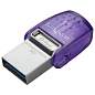 Флеш-диск 64 GB KINGSTON DataTraveler microDuo 3C, разъем USB 3.2, Type-C, фиолетовый, DTDUO3CG3/64GB (арт. 514072)