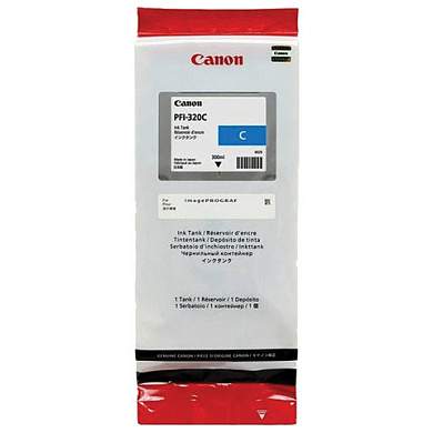 Картридж струйный CANON (PFI-320C) для imagePROGRAF TM-200/205/300/305, голубой, 300 мл, оригинальный, 2891C001 (арт. 363499)