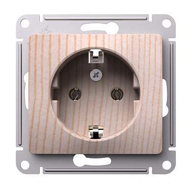 Systeme Electric GLOSSA мех. мех. роз. СУ 1 мест. (земля) 16А сосна GSL001543 (10!) (арт. 876826)