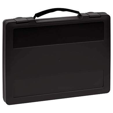 Портфель СТАММ с выдвижной ручкой, 270*350*45мм, черный (арт. 301407)