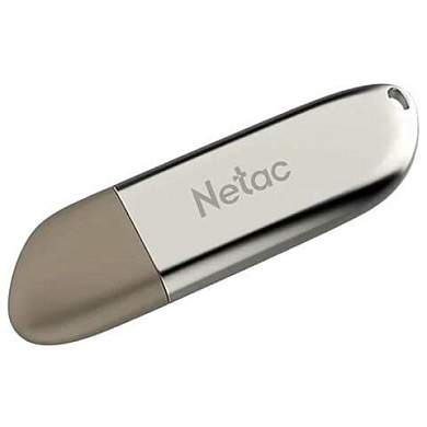 Флеш-диск 64 GB NETAC U352, USB 2.0, металлический корпус, серебристый, NT03U352N-064G-20PN (арт. 513697)