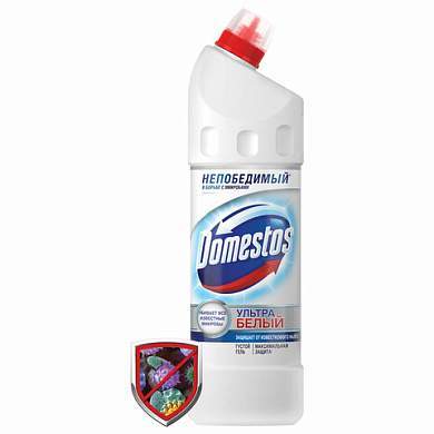 Средство для уборки туалета 1 л, DOMESTOS (Доместос) "Эксперт сила 7", "Ультра Белый" (арт. 601748)