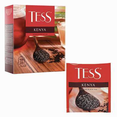 Чай TESS "Kenya" черный кенийский, 100 пакетиков в конвертах по 2 г, 1264-09 (арт. 621966)