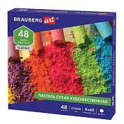 Пастель сухая художественная BRAUBERG ART CLASSIC, 48 цветов, круглое сечение, 181456 (арт. 181456)