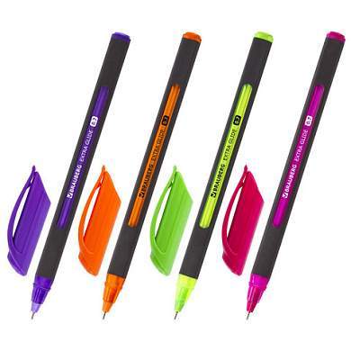 Ручка шариковая масляная BRAUBERG "Extra Glide Soft Color", СИНЯЯ, узел 0,7 мм, линия письма 0,35 мм, 142928 (арт. 142928)