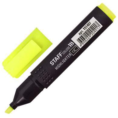 Текстовыделитель STAFF College "STICK HL-497", ЖЕЛТЫЙ, 1-4 мм, 151497 (арт. 151497)