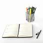 Подставка-органайзер BRAUBERG "Germanium", металлическая, квадратное основание, 98х80х80 мм, серебристая, 231939 (арт. 231939)