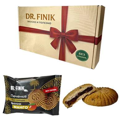 Печенье песочное DR.FINIK "Солнышко" с начинкой из манго, БЕЗ САХАРА, 700 г (арт. 624992)