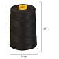 Нить лавсановая для прошивки документов, ЧЕРНАЯ, диаметр 1 мм, длина 1000 м, ЛШ 210ч, BRAUBERG, 603771 (арт. 603771)
