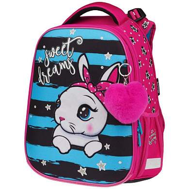 Ранец Berlingo Expert Max "Little bunny" 37*28*16см, 2 отделения, анатомическая спинка, дождевик в комплекте (арт. 336287)