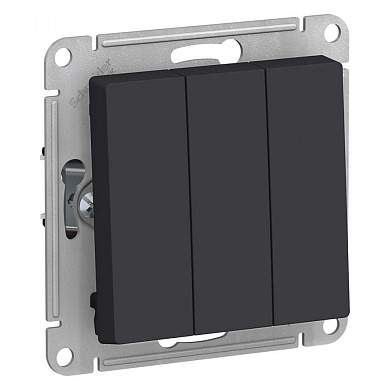 Schneider AtlasDesign мех. выкл. СУ 3 кл. карбон (пласт. осн.) ATN001031 (арт. 662735)