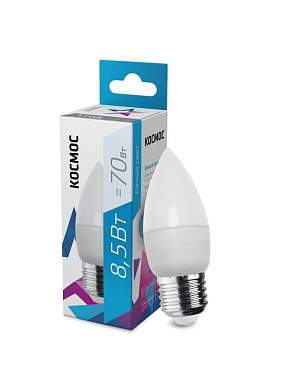 Космос свеча  E27 8,5W (8W) (740lm) 4500K 4K матов. 99x37 LkecLED8.5wCNE2745 (арт. 637718)