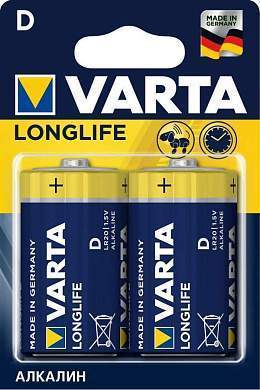 Элемент питания Varta 4120.113.412 LONGLIFE LR20/373 BL2 (арт. 15385)