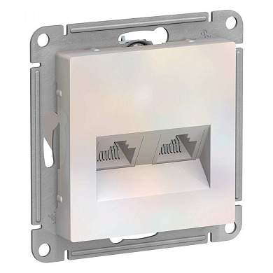 Schneider AtlasDesign мех. роз. компьют. СУ 2 мест. жемчуг (пласт. осн., RJ-45) ATN000485 (арт. 662495)