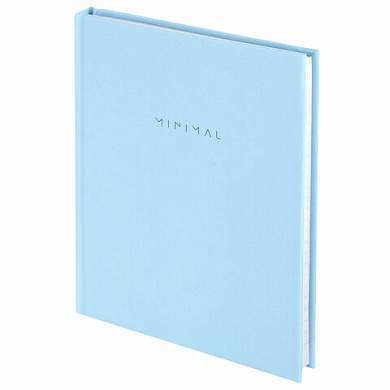 Блокнот МАЛЫЙ ФОРМАТ 110х147 мм, А6, 80 л., твердый, клетка, BRAUBERG "Minimal", голубой, 116450 (арт. 116450)