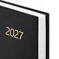 Ежедневник датированный 2027 145х215 мм, А5, STAFF, обложка бумвинил, черный, 117817 (арт. 117817)