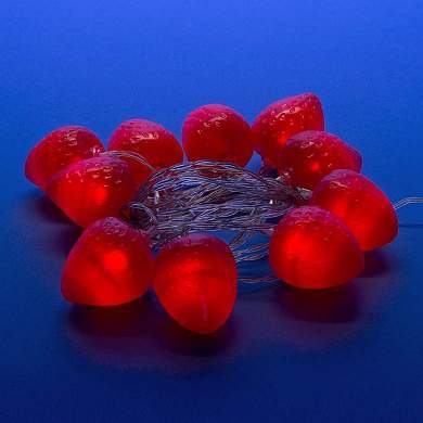 Гирлянда-нить ULD-S0400-010/STB/2AA STRAWBERRY Клубника 10LED красный 4м. 2xAA н/к, IP20 Uniel (арт. 656445)