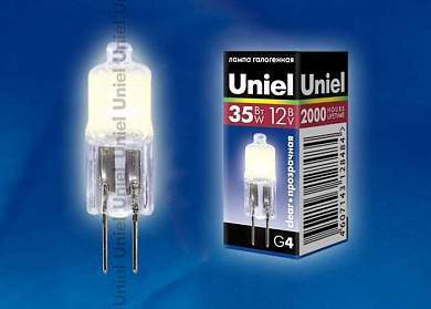 Uniel JC G4 12V 35W прозрачная JC-12/35/G4 CL (арт. 156418)