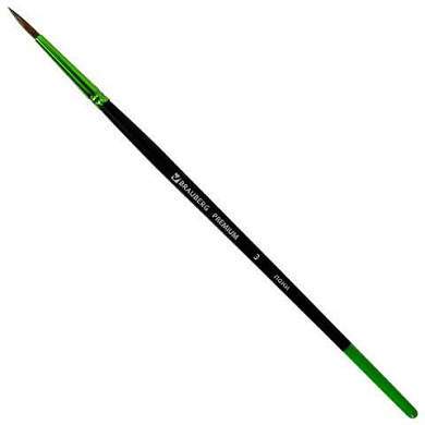 Кисть из ворса пони № 3, BRAUBERG PREMIUM, 200982 (арт. 200982)