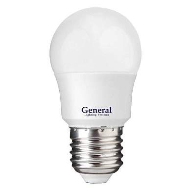 General шар P45 E27 15W 2700K 2K 45х80 пластик/алюм GLDEN-G45F-15-230-E27-2700 661107 (арт. 778700)