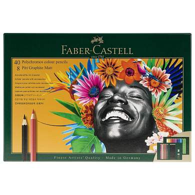 Набор художественных изделий Faber-Castell "Polychromos & Pitt Graphite Matt ", 50 предметов, студийная коробка (арт. 379731)
