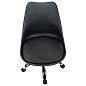 Кресло стул BRABIX "Eames MG-310 CH", хром, пластик черный, экокожа черная, 532925 (арт. 532925)