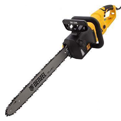 Пила цепная электрическая EDS-2200, 2.2 кВт,продольная, шина 45 см, шаг 3/8, паз 1.3 мм, 62 звена Denzel (арт. 95619)