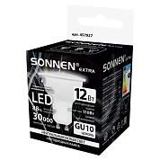 Лампа светодиодная SONNEN EXTRA, 12 (110) Вт, GU10, софит, нейтральный белый, 30000 ч, LED MR16-GU10-12W-4000, 457927 (арт. 457927)