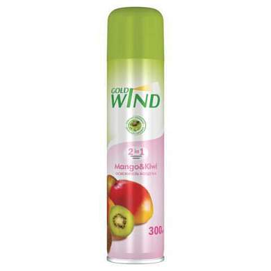 Освежитель воздуха аэрозольный 300 мл, GOLD WIND "Mango & kiwi", СИБИАР, 5-02.04.263.06 (арт. 701278)