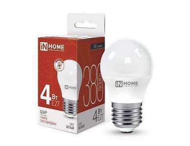 ASD/inHome VC шар P45 E27 4W(360lm) 4000К 4K 83x45 (без пульсации) 0593 (арт. 725411)