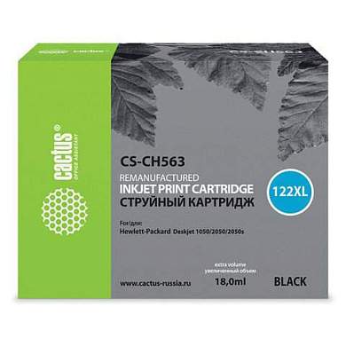 Картридж струйный CACTUS (CS-CH563) для HP Deskjet 1050/2050/2050S, черный (арт. 361838)