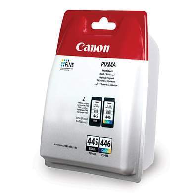 Картридж струйный CANON (PG-445/CL-446) PIXMA MG2440/MG2540, оригинальный КОМПЛЕКТ 2 цвета, 180 страниц, 8283B004 (арт. 361574)