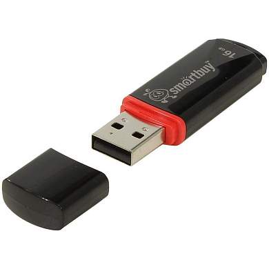 Память Smart Buy "Crown" 16GB, USB 2.0 Flash Drive, черный (арт. 218760)