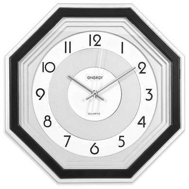 Часы Настенные Energy Ec-12, 33*33*4,3См (Восьмиугол) Плавный Ход, Пластик, Аа*1Шт Нет В Компл 9312 (арт. 402908)